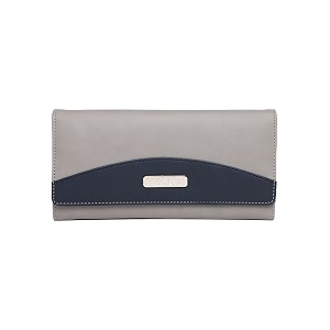 fostelo women39s faux leather two fold wallet grey medium