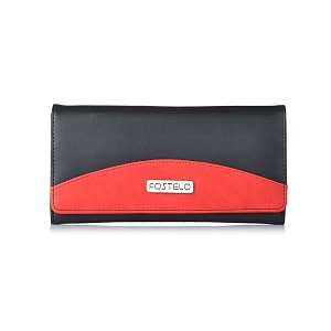fostelo women39s faux leather two fold wallet black medium