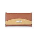 Fostelo Women's Faux Leather Two Fold Wallet (Tan) (Medium)