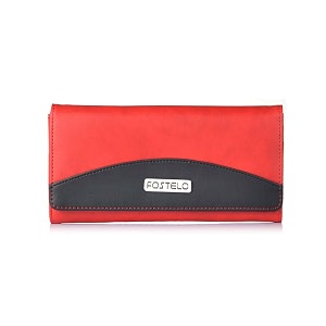 fostelo women39s faux leather two fold wallet red medium