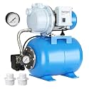 FOTING 1.5HP Shallow Well Pump with Pressure Tank, 1340GPH Automatic Irrigation Water Booster Jet Pump, Water Pumps Booster System 164FT 115V for Home Garden Lawn Farm, Blue