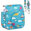 Protective Soft PU Leather Camera Case Bag Compatible with Fujifilm Instax Mini 11 Instant Film Camera with Shoulder Strap (Submarine)