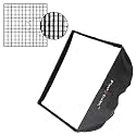 Fotodiox Pro 24x24in (60x60cm) Softbox Kit - Standard Softbox with Eggracte Grid and Quantum Qflash Speedring