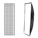 Fotodiox Pro 24x80in (60x200cm) Strip Softbox Kit - Standard Softbox with Eggracte Grid and Einstein Speedring (Designed for Paul C. Buff Einstein Flash Unit)