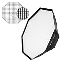 Fotodiox Pro 36in (90cm) Octagon Softbox Kit - Standard Softbox with Eggracte Grid and Einstein Speedring (Designed for Paul C. Buff Einstein Flash Unit)