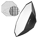 Fotodiox Pro 70in (180cm) Octagon Softbox Kit - Standard Softbox with Eggracte Grid and Einstein Speedring (Designed for Paul C. Buff Einstein Flash Unit)