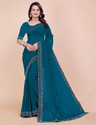 foundland Self Design Bollywood Georgette Saree (Magenta)