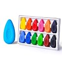 Four Candies Crayons for Toddlers 1-3, Water-Drop Easy-Grip, 12 Colors