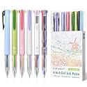 Four Candies Multicolor Pen, 4-in-1 Gel Ink Pens, 6 Pack, 18 Colors, 0.5mm