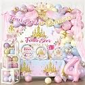 Four Ever a Princess Birthday Decorations, All-in-One Set for 25 Guests