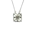 Four Leaf Clover Folding Pendant Necklace for Women – 2-in-1 Convertible Design – Gold &amp; Silver Plated Zircon Jewelry