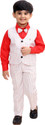 Fourfolds Boys Party(Festive) Dress Shirt, Trouser, Waistcoat (RED)