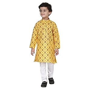 fourfolds ethnic wear kurta pyjama set for kids and boys_fe001
