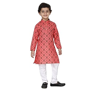 fourfolds ethnic wear kurta pyjama set for kids and boys_fe001