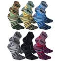 Fourluoo 3/6 Pairs Cotton Toe Socks for Women Men