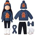 Fourluoo 6 Pcs 18" Christmas Doll Clothes, Navy Blue, Gingerbread