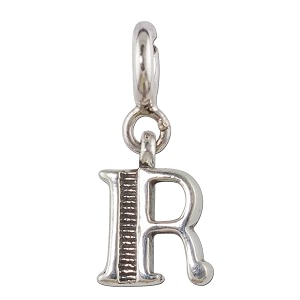 fourseven jewellery 925 sterling silver english alphabet letter charm pendant fits in bracelet and chain for men and women