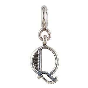 fourseven jewellery 925 sterling silver english alphabet letter charm pendant fits in bracelet and chain for men and women