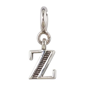 fourseven jewellery 925 sterling silver english alphabet letter charm pendant fits in bracelet and chain for men and women