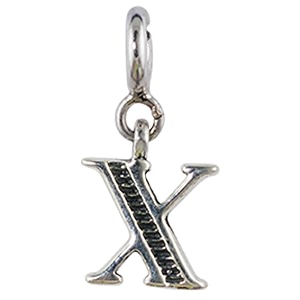 fourseven jewellery 925 sterling silver english alphabet letter charm pendant fits in bracelet and chain for men and women