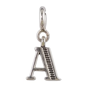 fourseven jewellery 925 sterling silver english alphabet letter charm pendant fits in bracelet and chain for men and women