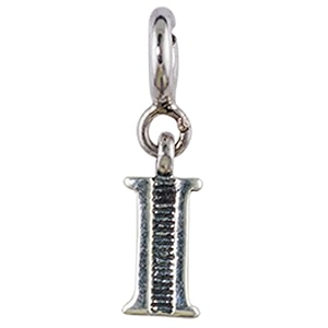 fourseven jewellery 925 sterling silver english alphabet letter charm pendant fits in bracelet and chain for men and women