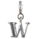 FOURSEVEN Jewellery 925 Sterling Silver English Alphabet Letter Charm Pendant, Fits in Bracelet and Chain for Men and Women