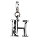 FOURSEVEN Jewellery 925 Sterling Silver English Alphabet Letter Charm Pendant, Fits in Bracelet and Chain for Men and Women