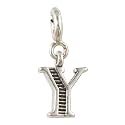 FOURSEVEN Jewellery 925 Sterling Silver English Alphabet Letter Charm Pendant, Fits in Bracelet and Chain for Men and Women