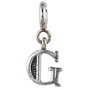 FOURSEVEN Jewellery 925 Sterling Silver English Alphabet Letter Charm Pendant, Fits in Bracelet and Chain for Men and Women