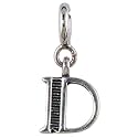 FOURSEVEN Jewellery 925 Sterling Silver English Alphabet Letter Charm Pendant, Fits in Bracelet and Chain for Men and Women