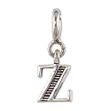 FOURSEVEN Jewellery 925 Sterling Silver English Alphabet Letter Charm Pendant, Fits in Bracelet and Chain for Men and Women
