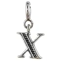 FOURSEVEN Jewellery 925 Sterling Silver English Alphabet Letter Charm Pendant, Fits in Bracelet and Chain for Men and Women
