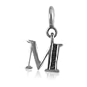 FOURSEVEN Jewellery 925 Sterling Silver English Alphabet Letter Charm Pendant, Fits in Bracelet and Chain for Men and Women