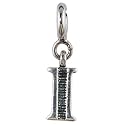 FOURSEVEN Jewellery 925 Sterling Silver English Alphabet Letter Charm Pendant, Fits in Bracelet and Chain for Men and Women