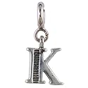FOURSEVEN Jewellery 925 Sterling Silver English Alphabet Letter Charm Pendant, Fits in Bracelet and Chain for Men and Women