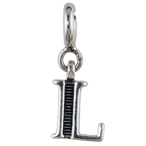 fourseven jewellery 925 sterling silver english alphabet letter charm pendant fits in bracelet and chain for men and women