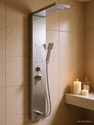 FOURVIEW Shower Panel Tower System 5-in-1 | Luxury Bathroom Fittings Wall-Mount Easy Connect | Durable Stainless Steel Shower Panel Rainfall, Waterfall, Body Jets, Handheld & Tub Spout (Stainless Steel)