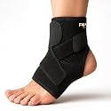 FOVERA Premium Ankle Support Compression Brace for Injuries, Ankle Protection | Adjustable Wrap for Pain Relief &amp; Recovery, Ankle Band for Men &amp; Women, Breathable Neoprene - 1 Pc, Universal Size