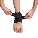 FOVERA Adjustable Ankle Support Brace (2 PCS) Breathable Nylon Material Super Elastic and Comfortable, Suitable for Sports