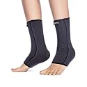 FOVERA Ankle Brace Compression Support Sleeve (1 Pair) - for Plantar Fasciitis, Arch Support, Foot &amp; Ankle Swelling, Achilles Tendon, Joint Pain, Injury Recovery (M)