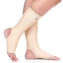FOVERA Anklet Support Brace for Sprained Ankle, Achilles Tendon, Plantar Fasciitis, Arthritic Pain, for Pain Relief and Recovery for Men &amp; Women (Size - S, 1 Pair)