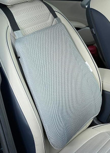 fovera car backrest ergonomic memory foam cushion back  lumbar support black