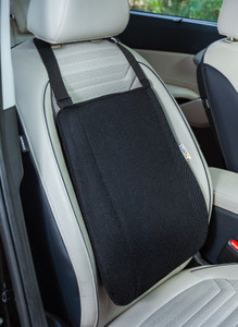 fovera car backrest ergonomic memory foam cushion back  lumbar support black