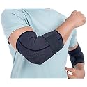 FOVERA Elbow Support Brace with Strap - Adjustable Compression Elbow Binder for Tennis Elbow, Golfer's Elbow, and Tendonitis Relief - Comfortable Arm Sleeve for Sports and Recovery (Size - S, 1 Unit)