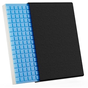fovera gel seat cushion - prevents pressure sores sciatica amp coccyxtailbone pain - grid design cool amp soft - for office amp home chair wheelchair l - 18 x 165 inch black