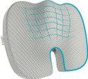 FOVERA Orthopedic Coccyx Seat Cushion - For Tailbone Pain Relief (For Below 80kg WT) Back / Lumbar Support (Grey)
