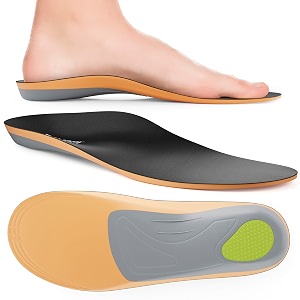 fovera rigid arch support insole for flat feet - orthotic shoe inserts for plantar fasciitis heel spurs high arch foot pain amp enhanced stability trimmable shoe soles xl men39s 10-12 uk