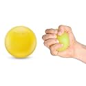 FOVERA GEL Stress Relief SOFT Squeeze Ball (1 pcs) for Hand Therapy, Exercise, Arthritis, Finger, Wrist, Carpal Tunnel, Pain Relief, Grip Exerciser Strengthening (2.5 inch, Yellow, Soft)
