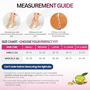 plus medical compression stockings for varicose veins swelling amp dvt  class ii knee length compression socks for men amp women  23-32 mmhg dvt stockings - 2xl